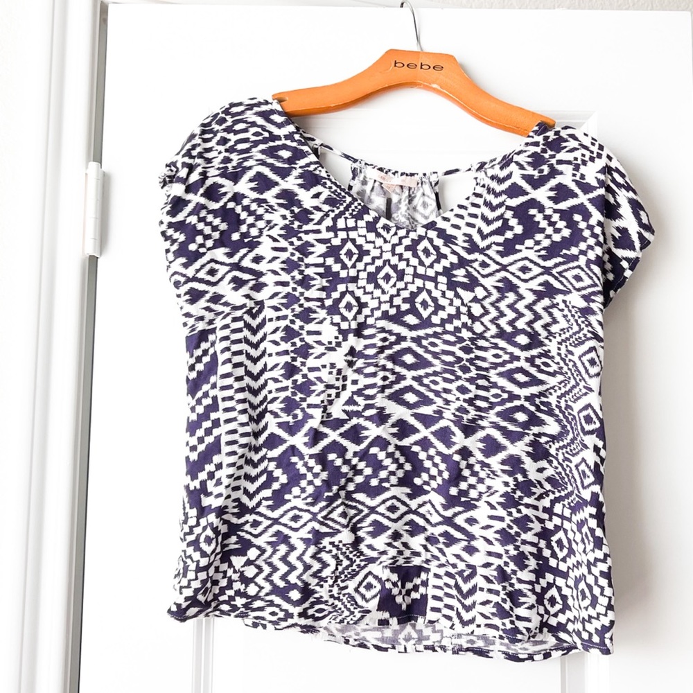 Blue and white Skies are Blue Womens blouse Size M